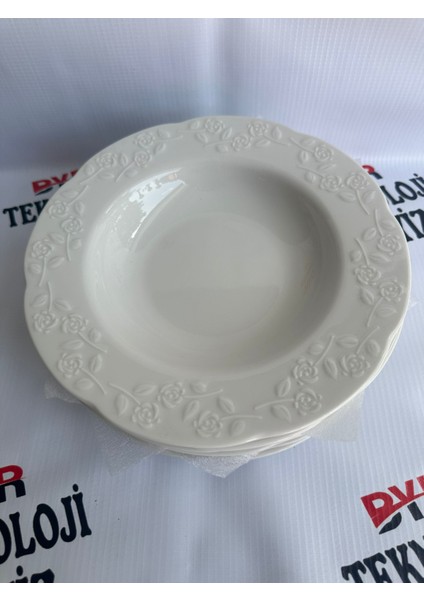 Carmına 23 cm Çukur Yemek Tabağı 6 Adet fiyatları