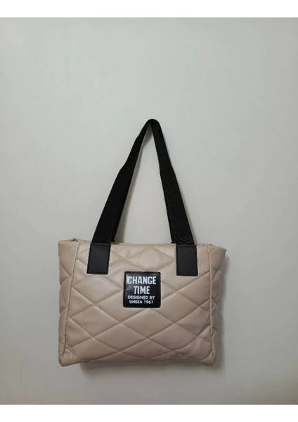 Kadın Kapitone Omuz Çantası – Siyah Askılı Büyük Günlük Çanta