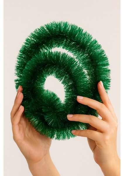 Kalın Yeşil Simli Garland – Yılbaşı Ağacı ve Parti Kutlama Boyun Süsü 175 cm - 1 Adet fiyatları
