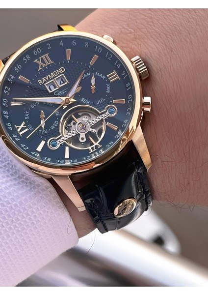 Nişan ve Damatlara Özel Deri Kordon 2 Yıl Garantili Otomatik Erkek Kol Saati+Bileklik Rmd.m2 modelleri