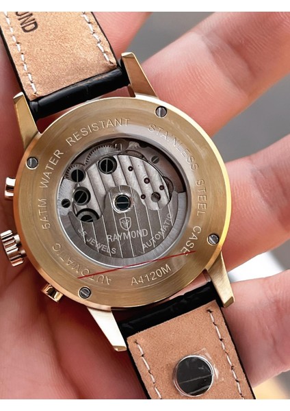 Nişan ve Damatlara Özel Deri Kordon 2 Yıl Garantili Otomatik Erkek Kol Saati+Bileklik Rmd.m2 indirimleri