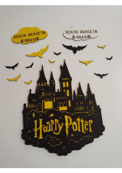Harry Potter Çocuk Odası Kapı & Duvar Süsü Isim Yazılı Çok Şık fırsatları