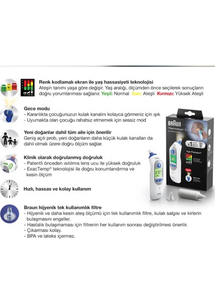 Thermoscan 7 Plus Irt 6525 Kulaktan Ateş Ölçer