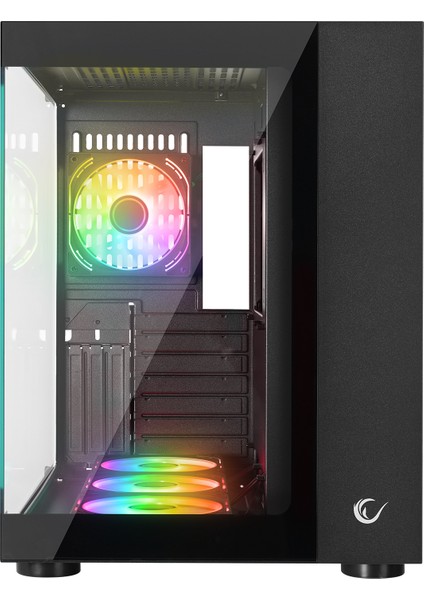 Icewave Pro +600W Power Siyah Temperli Cam 7*12CM Argb Fan+Kontrolcü Transparan Atx Oyuncu Kasası fiyatları