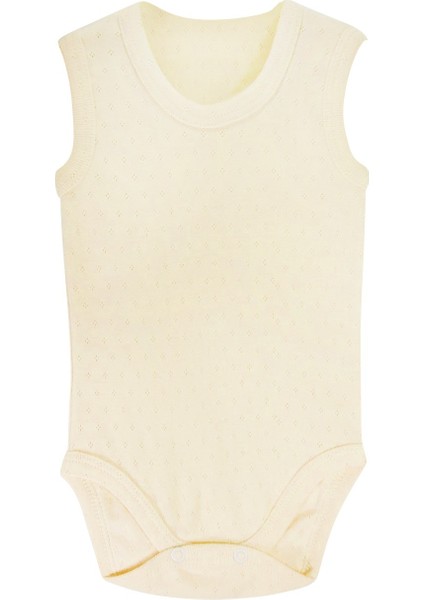 Sema Baby Jakarlı Askılı Badi (Body) - Krem 9-12 Ay