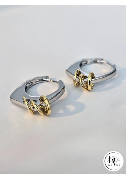 - Glow Earrings – Silver Kaplama Halka Detaylı Kadın Küpe (KOD-310) fırsatları