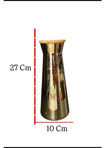 Bambu Kapaklı Gold Renk Sürahi – Şık & Modern Mutfak ve Sofra Dekoru modelleri