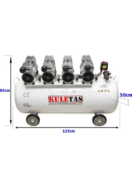 Kuletaş Sessiz Hava Kompresörü 200 Litre 4hp fiyatları