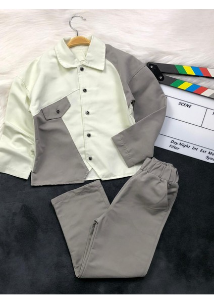 Moda Tarzı Erkek Çocuk Keten Ikili Takım - Ceket - Pantolon fırsatları