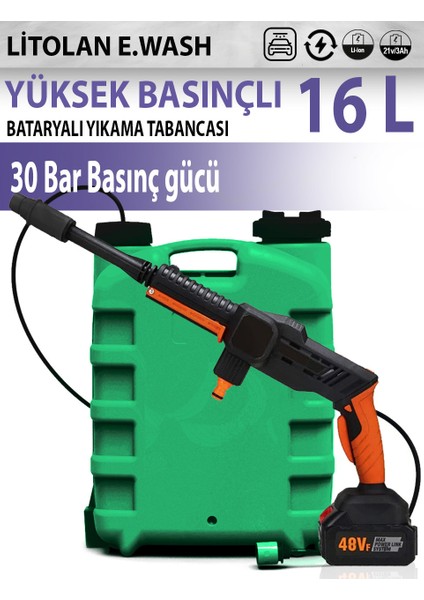 16 Lt Akülü Yüksek Basınçlı Yıkama Makınsesı