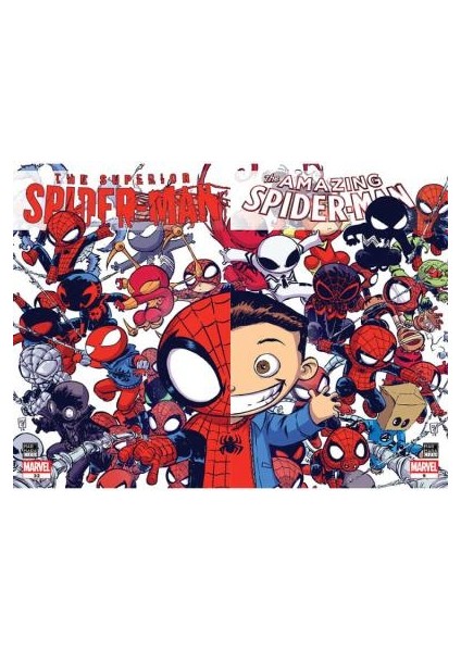 Skottie Young Spider-Man Seti (Amazing Spider-Man 9 - Superior Spider-Man 32)