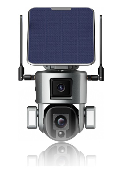 Y5 8mp 4K Hd Solar Wifi Dual Lens 10X Zoom Gece Görüşlü Güvenlik Kamerası fiyatları