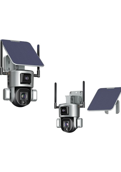 Y5 8mp 4K Hd Solar Wifi Dual Lens 10X Zoom Gece Görüşlü Güvenlik Kamerası fırsatları