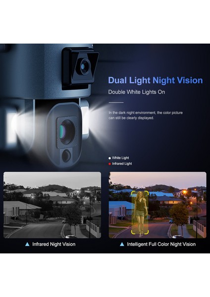 Y5 8mp 4K Hd Solar Wifi Dual Lens 10X Zoom Gece Görüşlü Güvenlik Kamerası indirimleri