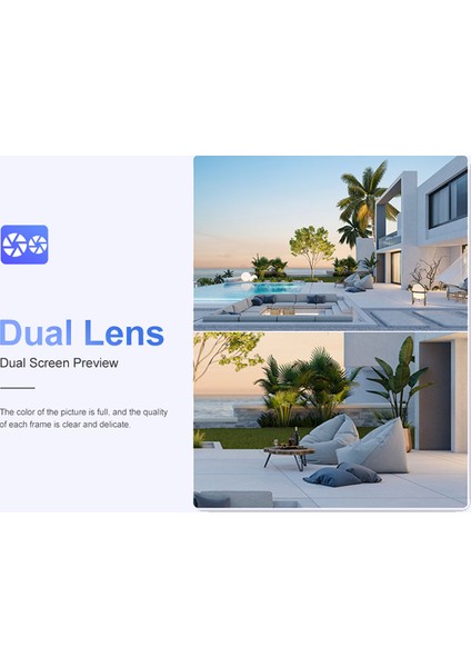 Y5 8mp 4K Hd Solar Wifi Dual Lens 10X Zoom Gece Görüşlü Güvenlik Kamerası