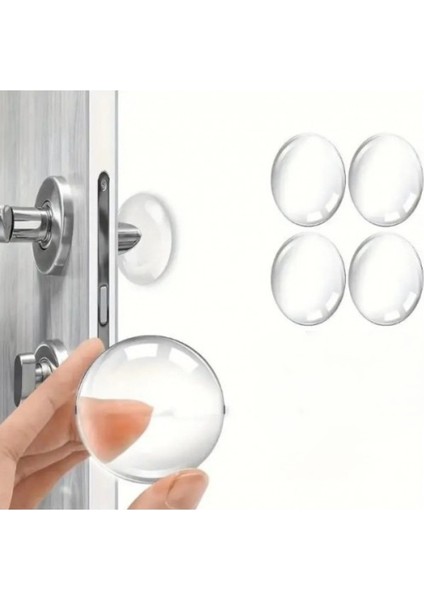 Şeffaf Silikon Mobilya ve Kapı Durdurucu Darbe Pedi 4'lü Set