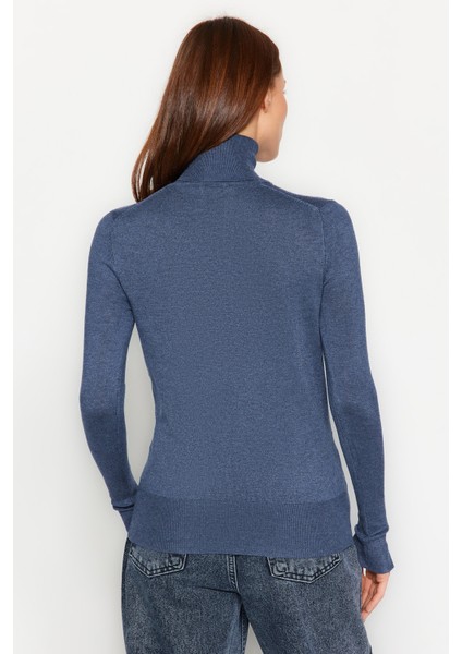 Balıkçı Yaka Kolu Droplu Kazak-Dark Emerald Green indirimleri