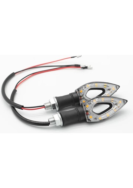Motosiklet Üniversal LED Sinyal Beyaz Camlı
