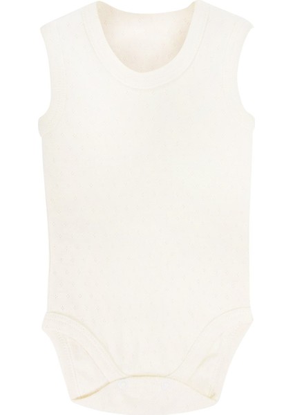 Sema Baby Jakarlı Askılı Badi (Body) - Beyaz 0-6 Ay