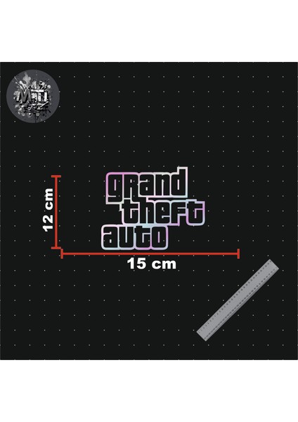 Grand Theft Auto 15X12CM Dekoratif Yazı Jdm Araba-Motosiklet Cam Etiket Hologram Sticker Motor fiyatları
