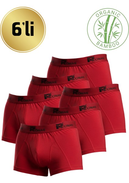 Erkek Likralı Bambu Boxer 6’lı Ekonomik Paket – Nefes Alan Doğal Kumaş Rahat Iç Giyim
