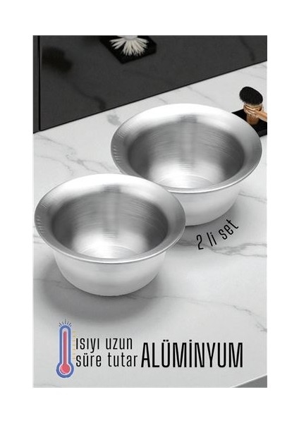 Modacar Alüminyum Tıraş Tası 2 Li Set