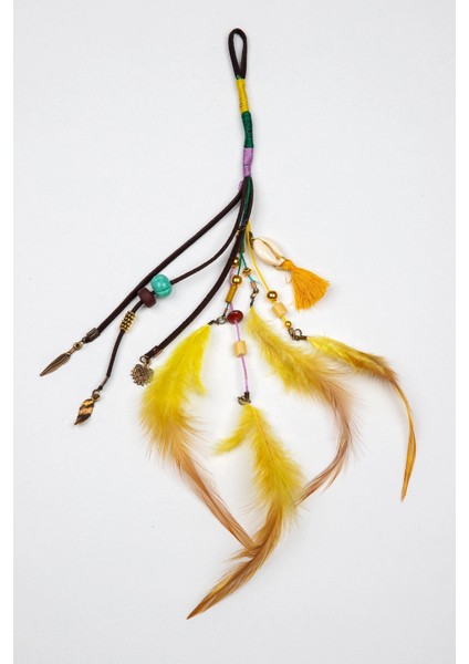 Otantik Kuş Tüylü Saç Ipi