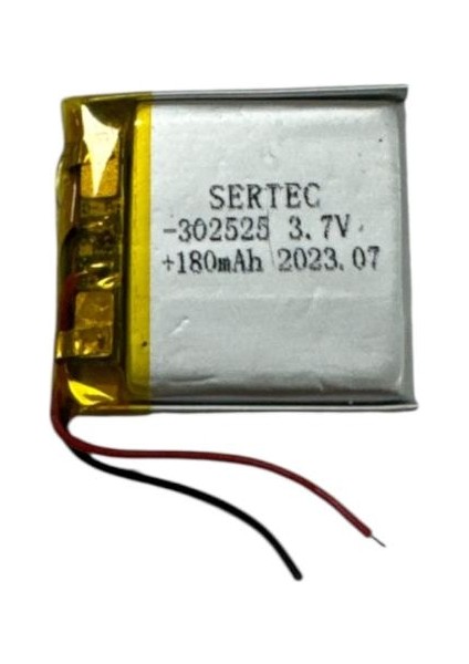 302525 3.7V 180MAH Li-Polymer Pil DEVRELI/1.5A
