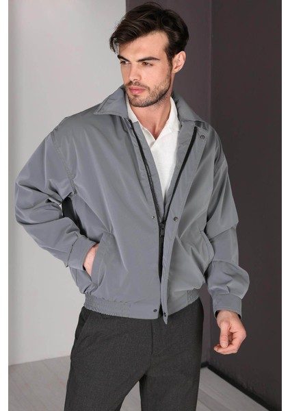 Oversize Nova Kumaş Mevsimlik Antrasit Erkek Ceket 2289