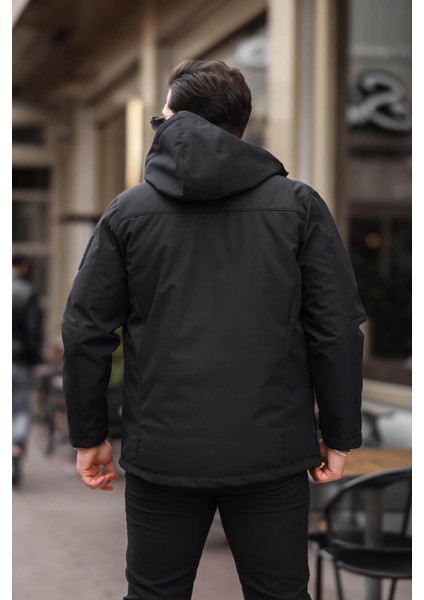 Su ve Rüzgar Geçirmez Termal Softshell Siyah Erkek Mont 2259 fırsatları