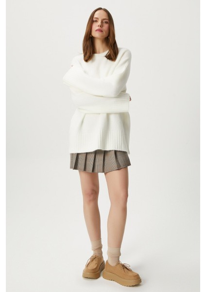 Kadın Homy Yumuşacık Bisiklet Yaka Oversize Triko Kazak modelleri