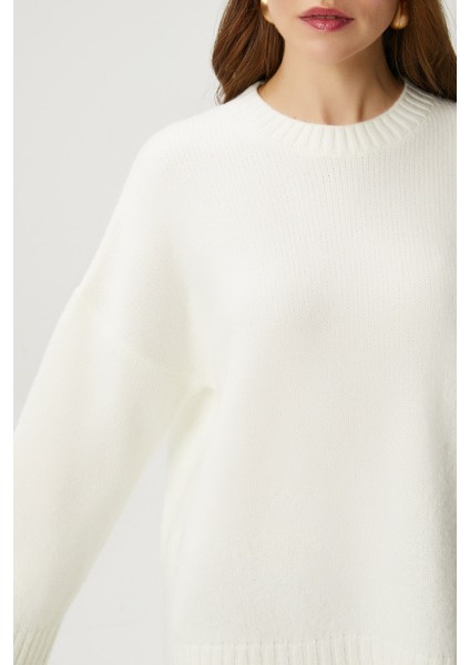 Kadın Homy Yumuşacık Bisiklet Yaka Oversize Triko Kazak fırsatları