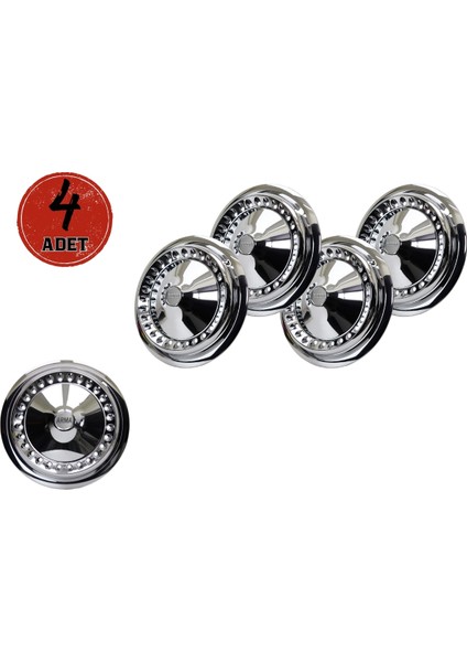 Jant Kapağı Kırılmaz Plymouth 16" Abs Krom Paslanmaz 4'lü (Takım Olarak)
