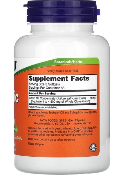 Garlic Oil, 1,500 Mg, 250 Softgels fiyatları