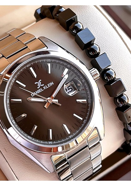 Klasik Erkek Kol Saati Çelik Kordon 3 Atm Suya Dayanıklı Bileklik Hediyeli VS.BLKT.0604