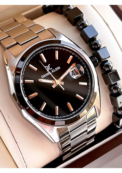 Klasik Erkek Kol Saati Çelik Kordon 3 Atm Suya Dayanıklı Bileklik Hediyeli VS.BLKT.0606