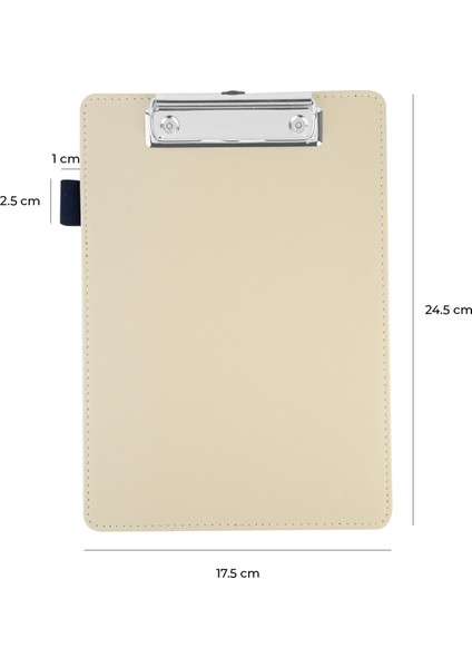 Sekreterlik,a5 Küçük Boy,kapaksız,a5 Clipboard Vegan Suni DERI,17,5X24,5 Cm.,bej modelleri
