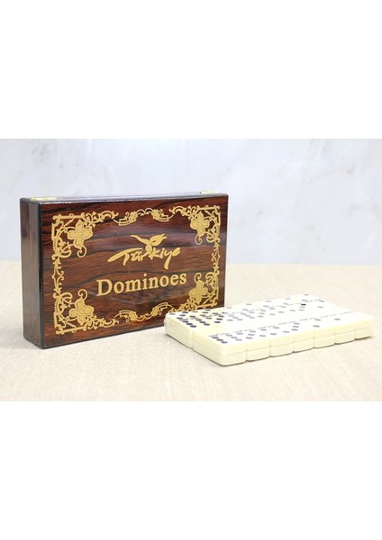 Ahşap Kutulu Domino Oyunu ALK4220 ( Lisinya )