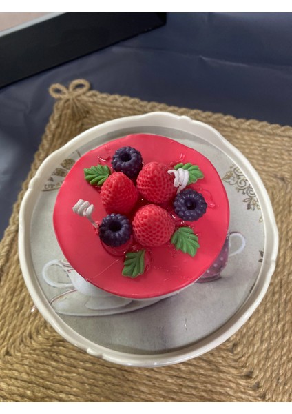 Çilekli Meyveli Cheescake Soya Wax Pasta Mum fiyatları