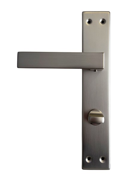 Alüminyum Inox Wc Kapı Kolu, Tuvalet & Banyo Kapısı Kolu, Yönsüz Montajlı Mekanizma, (478-02-WC-IN)