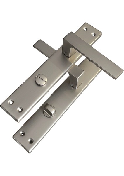 Alüminyum Inox Wc Kapı Kolu, Tuvalet & Banyo Kapısı Kolu, Yönsüz Montajlı Mekanizma, (478-02-WC-IN) modelleri