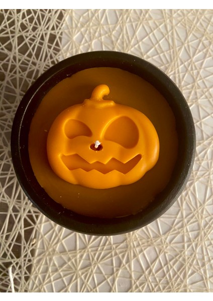 Halloween Cadılar Bayramı Balkabağı Temalı Soya Wax Vegan Mum