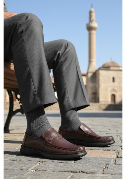 Dsn 2030 M Kahve Hakiki Deri Erkek Günlük Ayakkabı