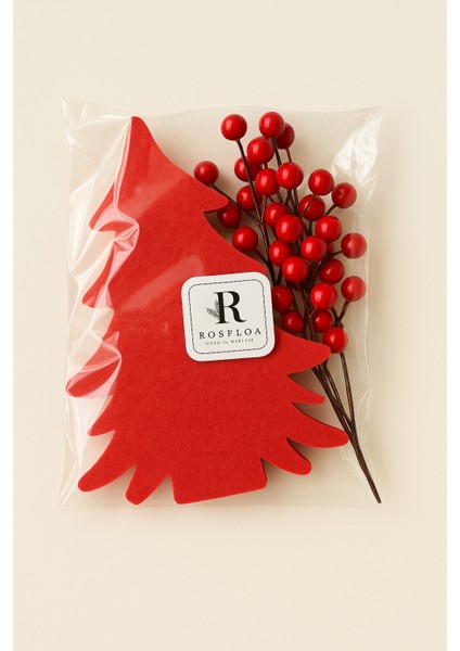 6 Adet Kokinalı Dekoratif Çam Ağacı Keçe Peçetelik&çatal Kaşıklık–yılbaşı Masa Sunum Servis Süsü fiyatları