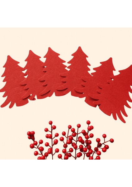 6 Adet Kokinalı Dekoratif Çam Ağacı Keçe Peçetelik&çatal Kaşıklık–yılbaşı Masa Sunum Servis Süsü modelleri