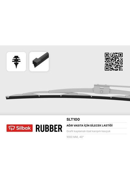 Sılbak SLT100 - Silecek Lastiği 1000MM Otobus Tipi
