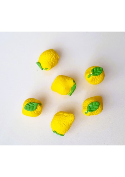 6'lı Mini Minyatür Limon Meyve Silikon Kalıp K-1395, Taş Tozu Alçı Sabun Mum Kalıbı modelleri