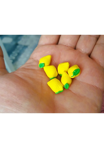 6'lı Mini Minyatür Limon Meyve Silikon Kalıp K-1395, Taş Tozu Alçı Sabun Mum Kalıbı fırsatları