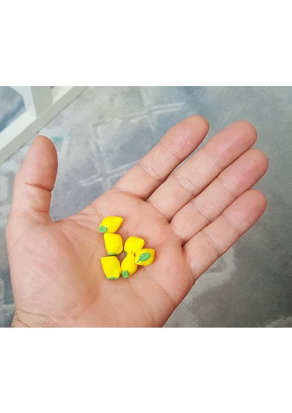 6'lı Mini Minyatür Limon Meyve Silikon Kalıp K-1395, Taş Tozu Alçı Sabun Mum Kalıbı indirimleri