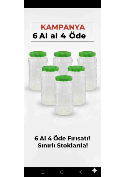 Hatesahome 3 Lt Pet Bidon (3 Litrelik Pet Saklama Kavanozu 6li Fırsat)